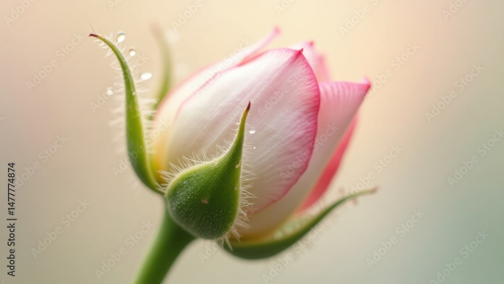 Fototapeta premium pink tulip on a blur background, macro shot