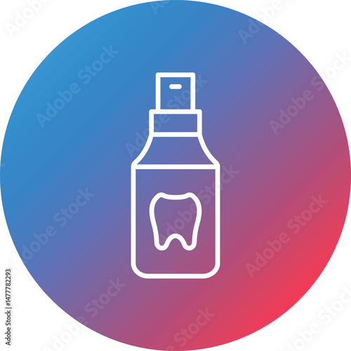 Freshener Line Gradient Circle Background Icon
