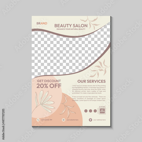 Spa Flyer template flat design