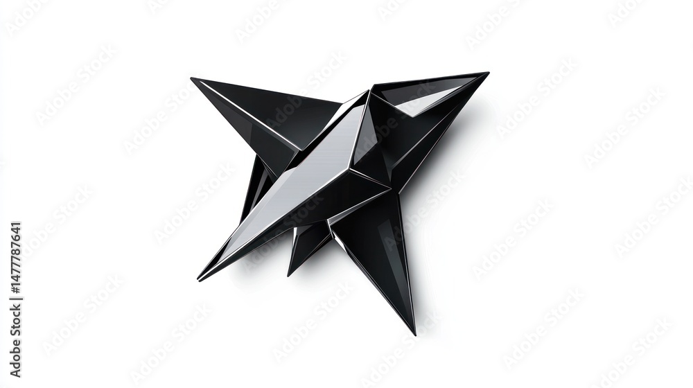 Abstract black and silver geometric shape Abstract black and silver geometric shape
