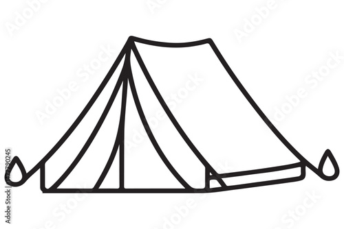 Camping Tent Illustration Outdoor Adventure Vacation Graphic Design Elements