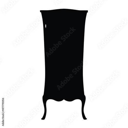 jewelry armoire vector silhouette icon - perfect for furniture icons, decals, or eps crafts.