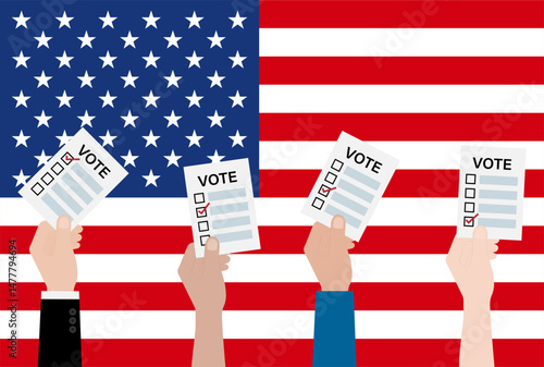 Presidential Election in the USA. Election Concept. Vector Illustration.