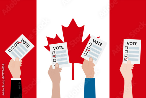 Election in the Canada. Election Concept. Vector Illustration.