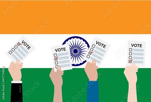 Election in the India. Election Concept. Vector Illustration.