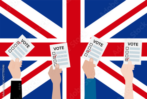 Election in the United Kingdom. Election Concept. Vector Illustration.