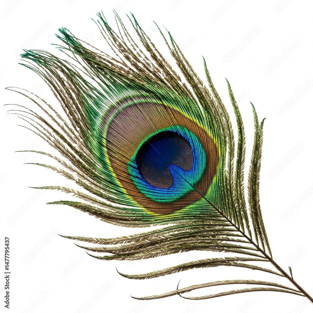 Obraz premium nemali pincham/ peacock feather isolated