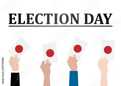 Election in the Japan. Election Concept. Vector Illustration.