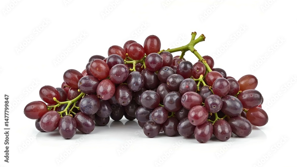 Fototapeta premium A grape bunch isolated on a pure white background