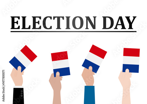 Election in the France. Election Concept. Vector Illustration.