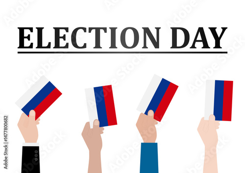 Election in the Russia. Election Concept. Vector Illustration.