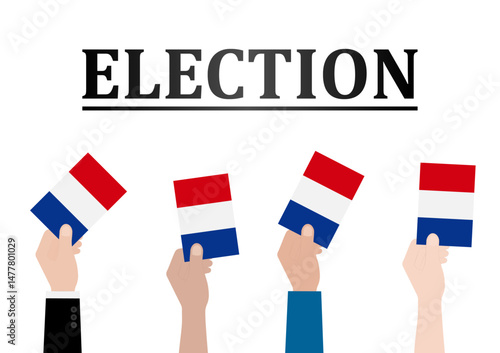 Election in the France. Election Concept. Vector Illustration.
