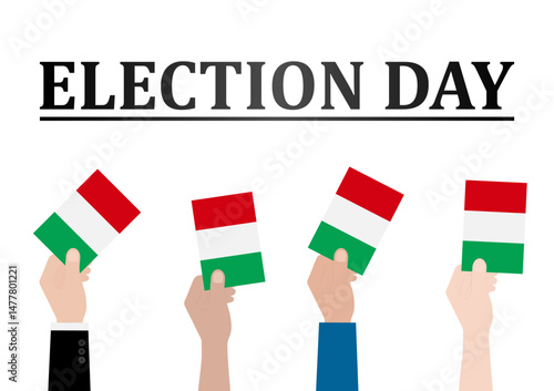 Election in the Italy. Election Concept. Vector Illustration.