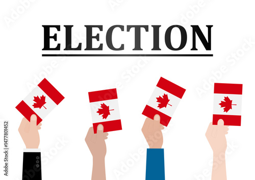 Election in the Canada. Election Concept. Vector Illustration.