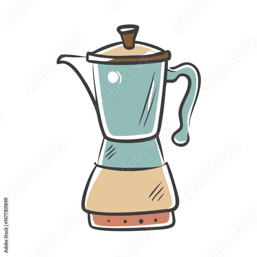 retro coffee percolator icon, retro coffee percolator vector illustration-simple illustration of retro coffee percolator, perfect for retro coffee percolator logos and icons