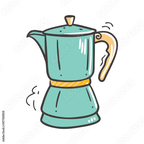 retro coffee percolator icon, retro coffee percolator vector illustration-simple illustration of retro coffee percolator, perfect for retro coffee percolator logos and icons