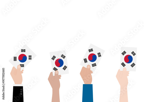 Election in the Korea. Election Concept. Vector Illustration.