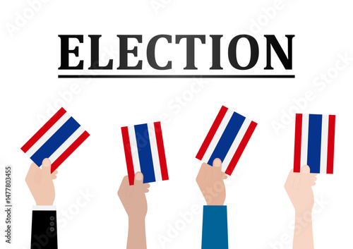 Election in the Thailand. Election Concept. Vector Illustration.