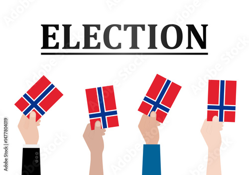 Election in the Norway. Election Concept. Vector Illustration.