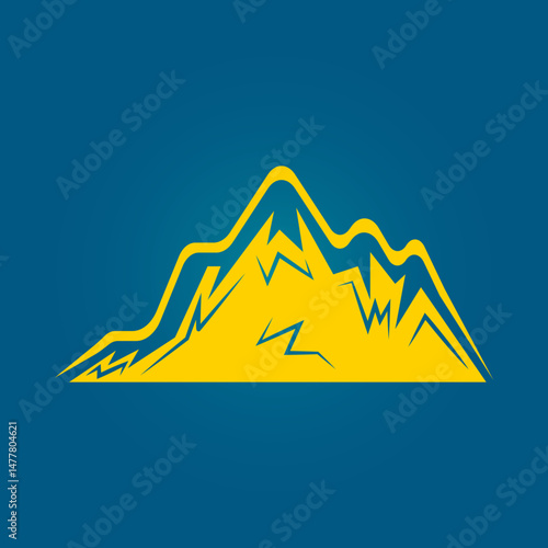 Mountain trendy artwork pretty abstract vector illustration colorful practical design