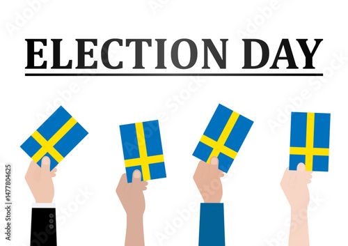 Election in the Sweden. Election Concept. Vector Illustration.