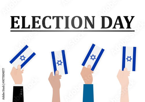 Election in the Israel. Election Concept. Vector Illustration.