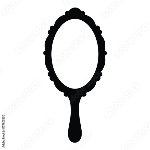mirror vector silhouette icon - perfect for furniture icons, decals, or eps crafts.