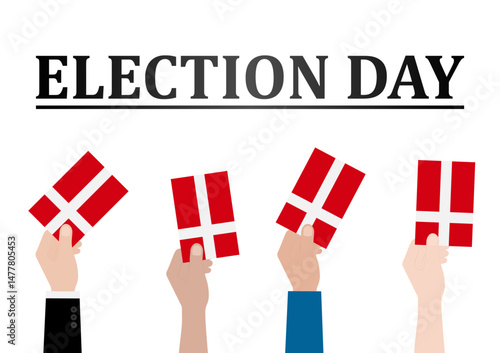 Election in the Denmark. Election Concept. Vector Illustration.