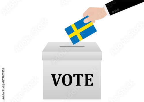 Election in the Sweden. Election Concept. Vector Illustration.