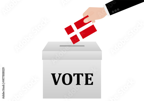 Election in the Denmark. Election Concept. Vector Illustration.
