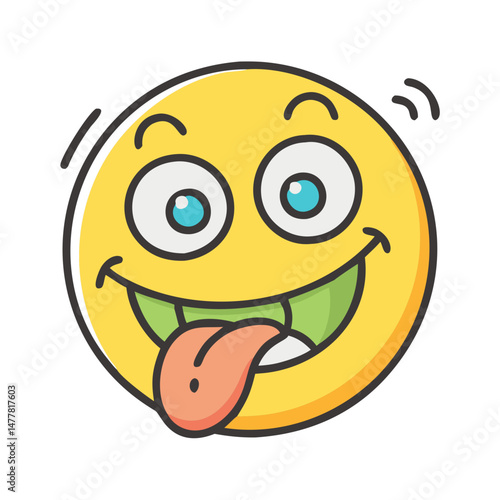 silly prank face icon, silly prank face vector illustration-simple illustration of silly prank face, perfect for silly prank face logos and icons