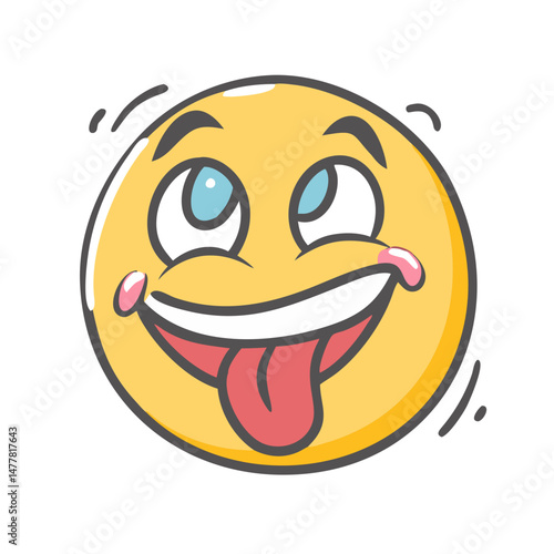 silly prank face icon, silly prank face vector illustration-simple illustration of silly prank face, perfect for silly prank face logos and icons