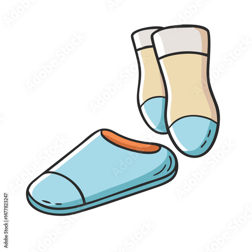 sock and slipper combo icon, sock and slipper combo vector illustration-simple illustration of sock and slipper combo, perfect for sock and slipper combo logos and icons