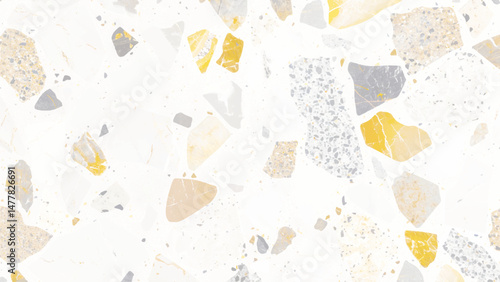 white terrazzo flooring vector texture background