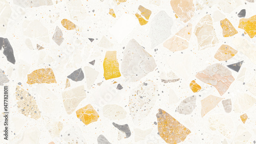 white terrazzo flooring texture design background