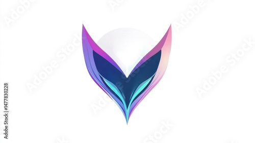 Free Download Abstract logo design, vibrant colors, futuristic - GFXLoad