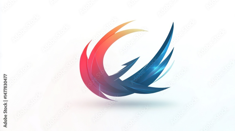 Abstract logo design with dynamic shapes Abstract logo design with dynamic shapes