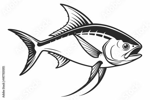 swordtail sihouette black vector