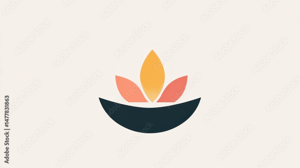 Abstract lotus flower logo Abstract lotus flower logo