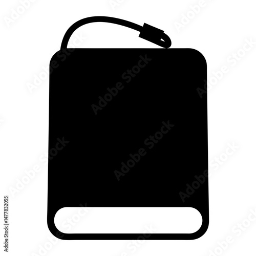 power bankvector silhouette icon - perfect for electronics-themed crafts, decals, or SVG projects.