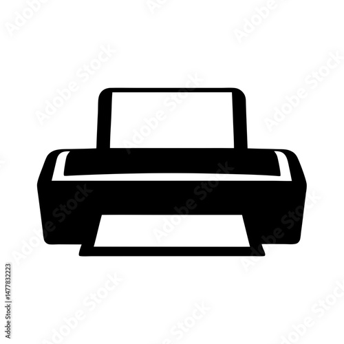 printervector silhouette icon - perfect for electronics-themed crafts, decals, or SVG projects.