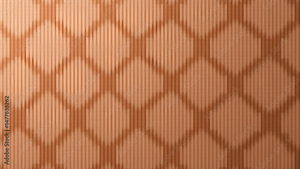 Naklejka premium Small porcelain mosaic tiles with embossed geometry. Artisanal terracotta effect, dimensional texture, high-resolution for contemporary interiors.