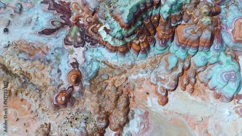 Wallpaper Mural Cinematic aerial shot of abstract patterns of desert landscape in Hanksville, Utah, USA Torontodigital.ca