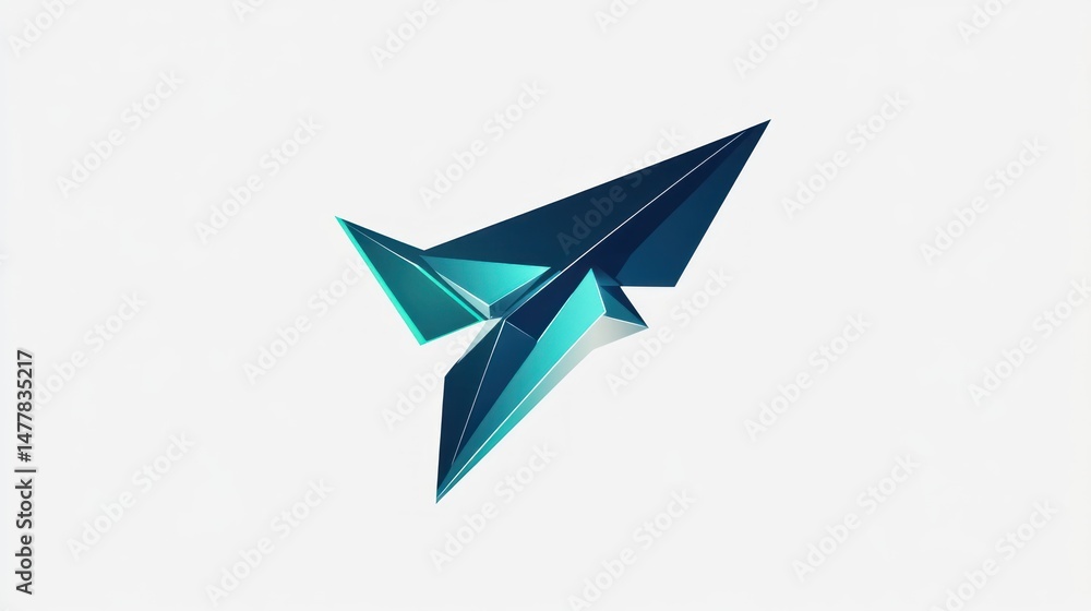 Abstract origami airplane Abstract origami airplane