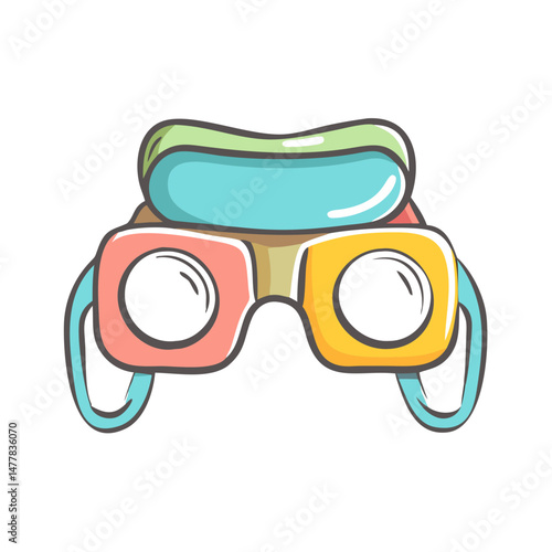 stereoscope viewer icon, stereoscope viewer vector illustration-simple illustration of stereoscope viewer, perfect for stereoscope viewer logos and icons