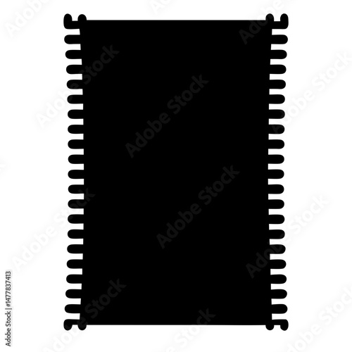 rug vector silhouette icon - perfect for furniture icons, decals, or SVG crafts.
