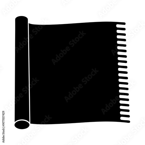 rug vector silhouette icon - perfect for furniture icons, decals, or SVG crafts.