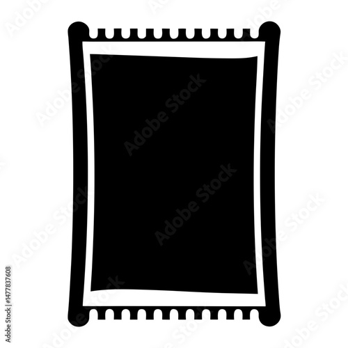 rug vector silhouette icon - perfect for furniture icons, decals, or SVG crafts.
