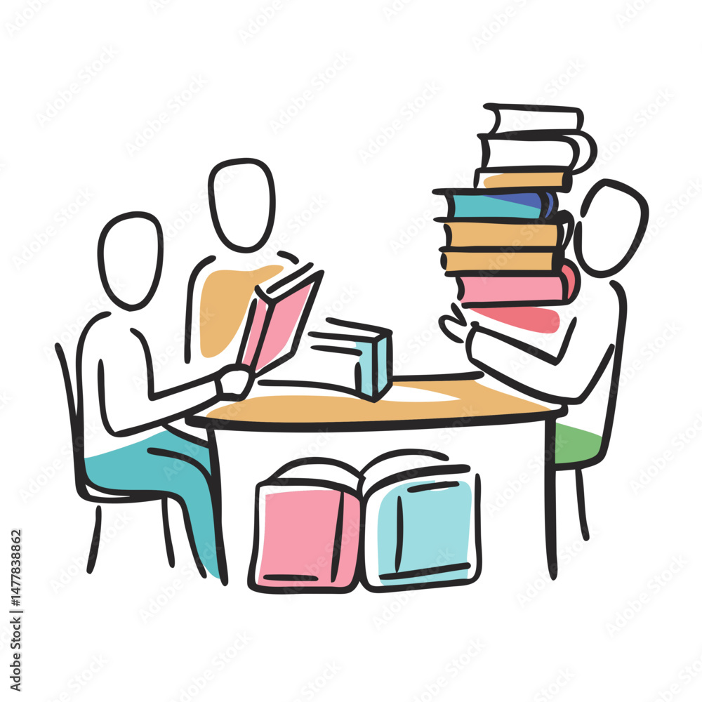 study session with books icon, study session with books vector illustration-simple illustration of study session with books, perfect for study session with books logos and icons study session with books icon, study session with books vector illustration-simple illustration of study session with books, perfect for study session with books logos and icons