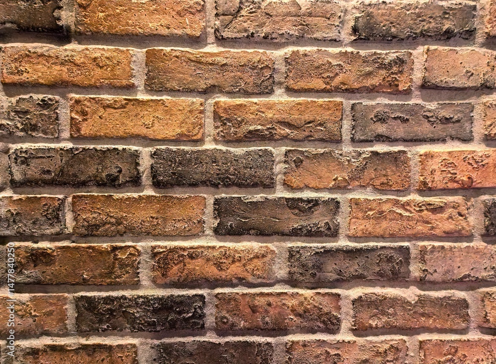 Rustic Textured Brick Wall Background in Warm Tones Rustic Textured Brick Wall Background in Warm Tones